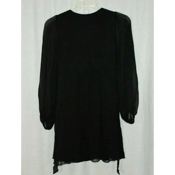 A Pea in the Pod 100% Silk Shear Black Tunic - Picture 6 of 6